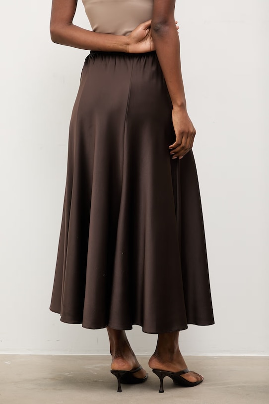 Odzież Answear.LAB spódnica ck08152-3.fak brązowy