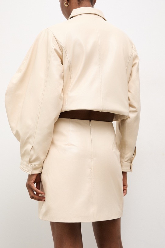 Odzież Answear.LAB spódnica skórzana ANNIE z kolekcji Unscripted WS26-SDD031 beżowy