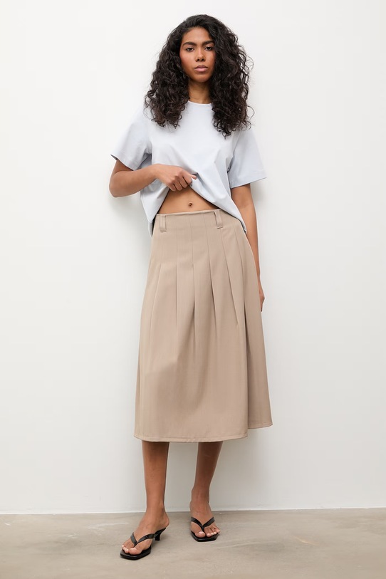 Answear.LAB spódnica beżowy WS26-SDD034