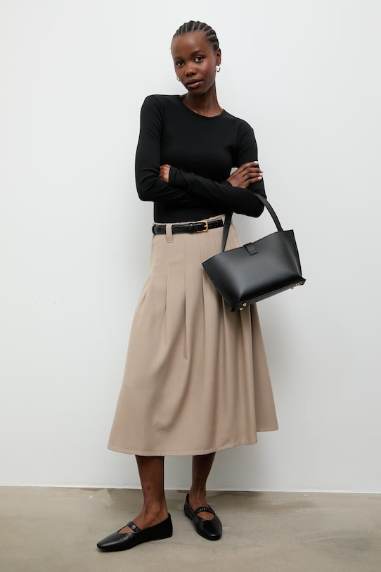 Answear.LAB spódnica GN1331.iak beżowy WS26