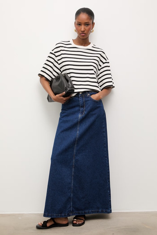 Answear.LAB spódnica jeansowa 3039.tok granatowy WS26