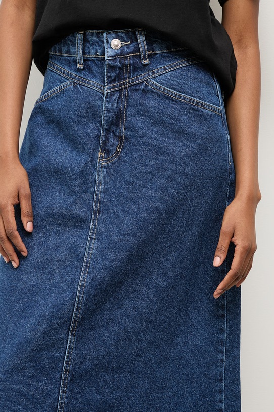 Answear.LAB spódnica jeansowa granatowy WS26-SDD037