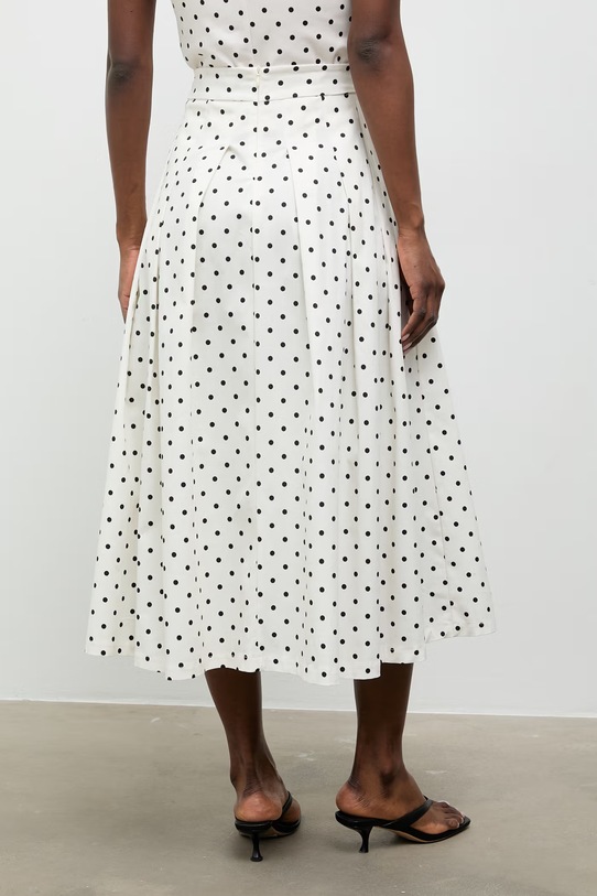 Odzież Answear.LAB spódnica plisowana bawełniana z elastanem 95119.iak beżowy