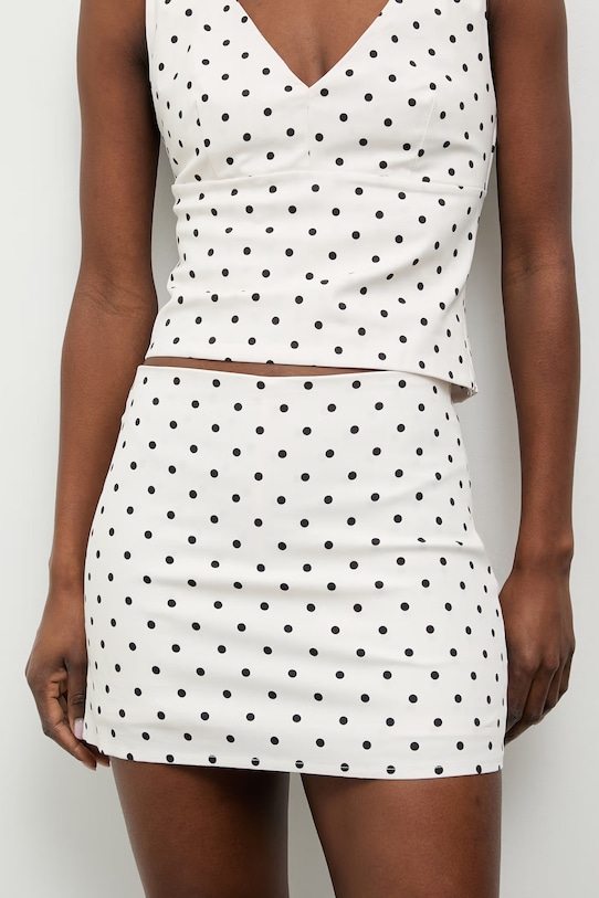 Answear.LAB spódnica bawełniana z elastanem beżowy 95120.iak