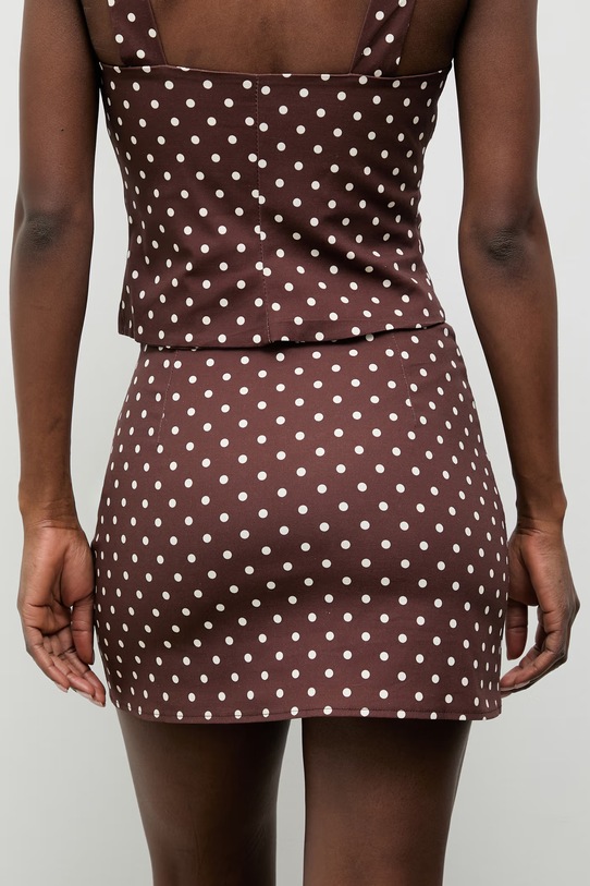 Odzież Answear.LAB spódnica bawełniana z elastanem 95120.iak brązowy