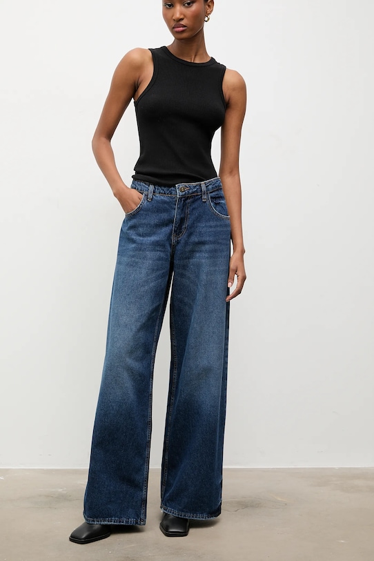 Answear.LAB jeansy granatowy 11662.tok