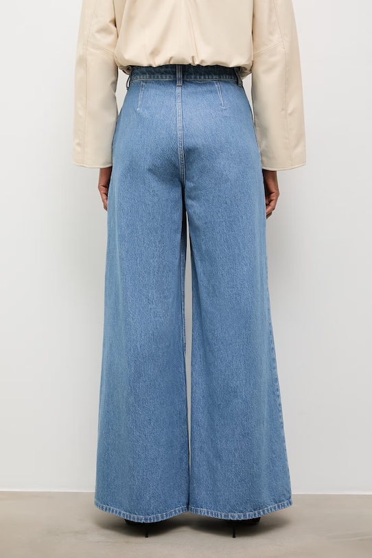 Odzież Answear.LAB jeansy wide leg damskie WS26-SJD006 niebieski