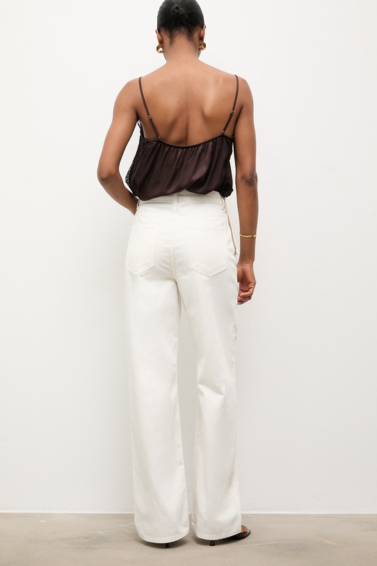 Odzież Answear.LAB jeansy straight damskie WS26-SJD007 biały