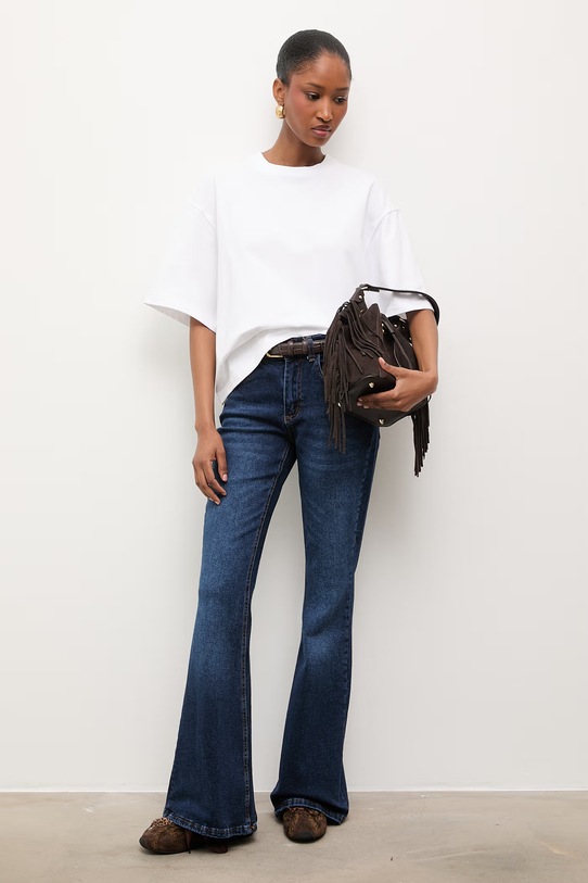 Answear.LAB jeansy flare damskie WS26-SJD015 niebieski WS26