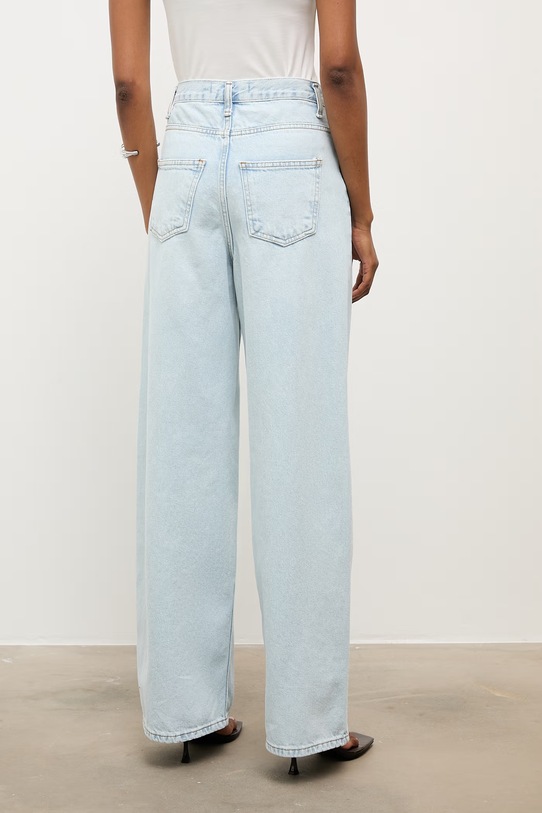 Odzież Answear.LAB jeansy wide leg damskie WS26-SJD027 niebieski