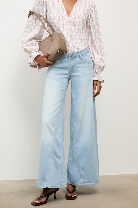 Answear.LAB jeansy straight damskie niebieski WS26-SJD028