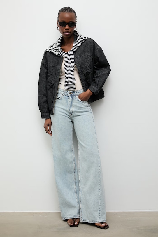 Answear.LAB jeansy boyfriend damskie 413.tok niebieski WS26