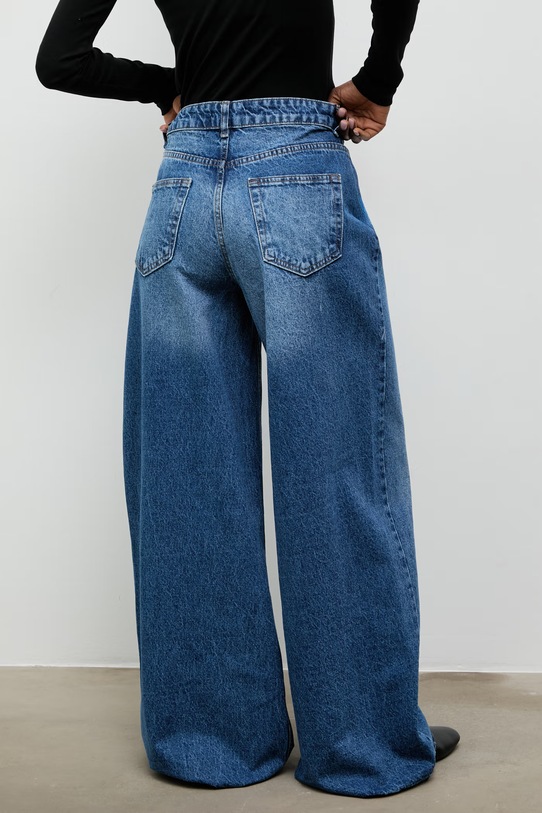 Odzież Answear.LAB jeansy loose damskie 827.tok niebieski