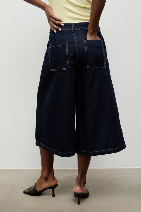 Odzież Answear.LAB jeansy wide leg damskie 4540756.tok granatowy