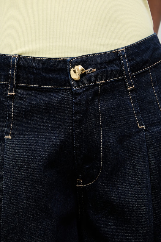 Answear.LAB jeansy wide leg damskie granatowy 4540756.tok