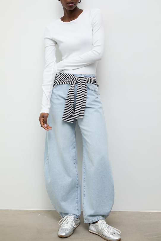 Answear.LAB jeansy slouchy damskie niebieski 46674S6.tok