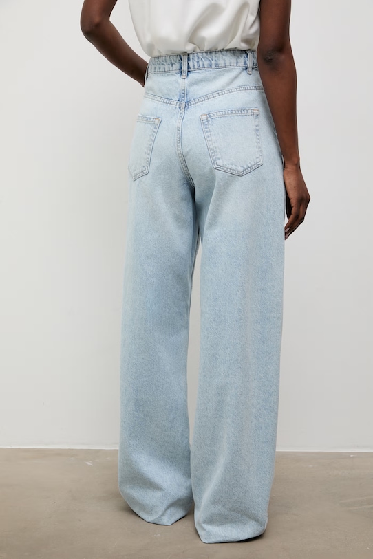 Odzież Answear.LAB jeansy straight damskie sng.kr.2 niebieski