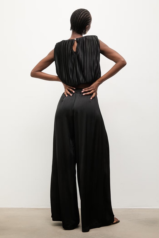 Odzież Answear.LAB spodnie damskie z wiskozy WS26-SPD008 czarny