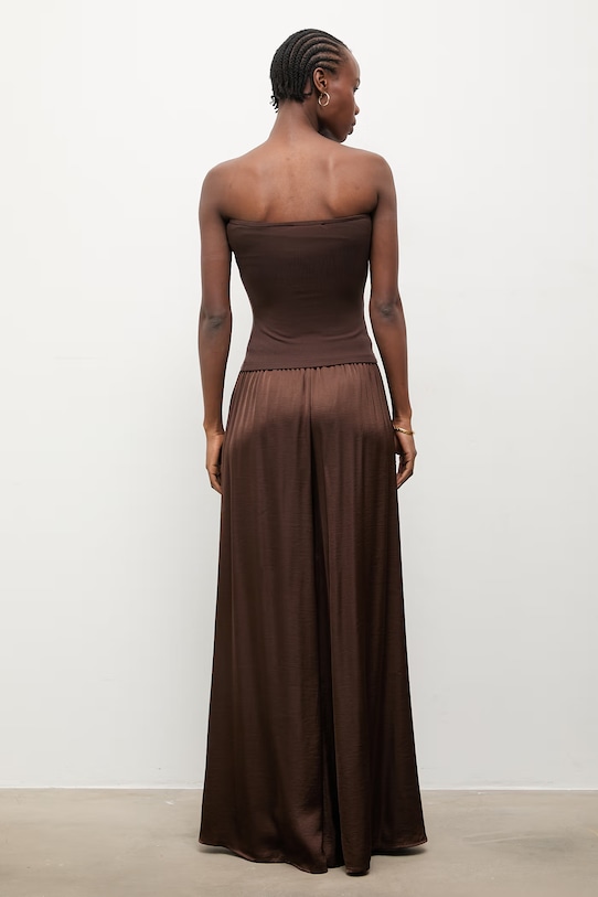 Answear.LAB spodnie damskie brązowy WS26-SPD010