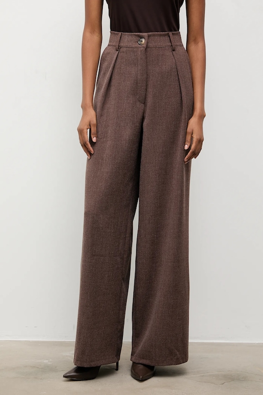 Answear.LAB spodnie 93721.iok brązowy WS26