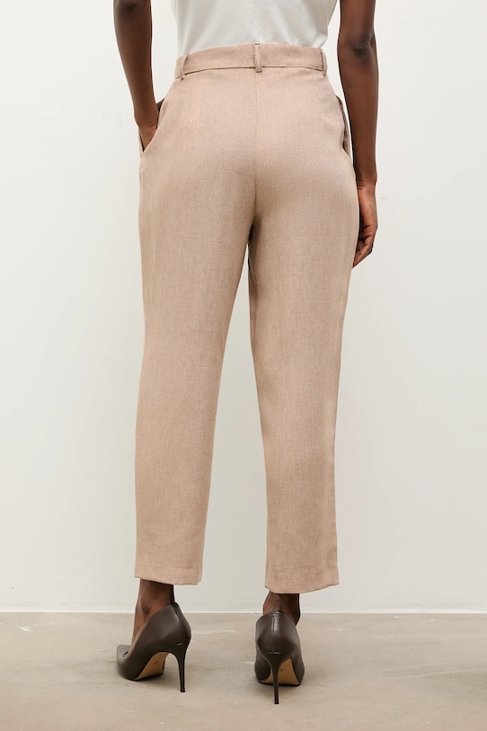 Answear.LAB pantaloni con lino m.08501.hak beige WS26
