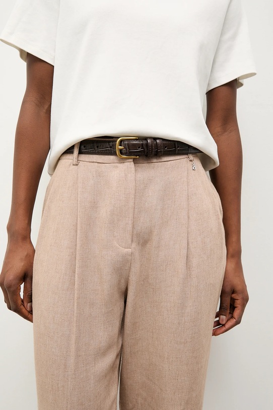 Одяг Штани з додаванням льону Answear.LAB m.08501.hak бежевий