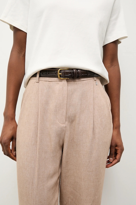 Abbigliamento Answear.LAB pantaloni con lino m.08501.hak beige