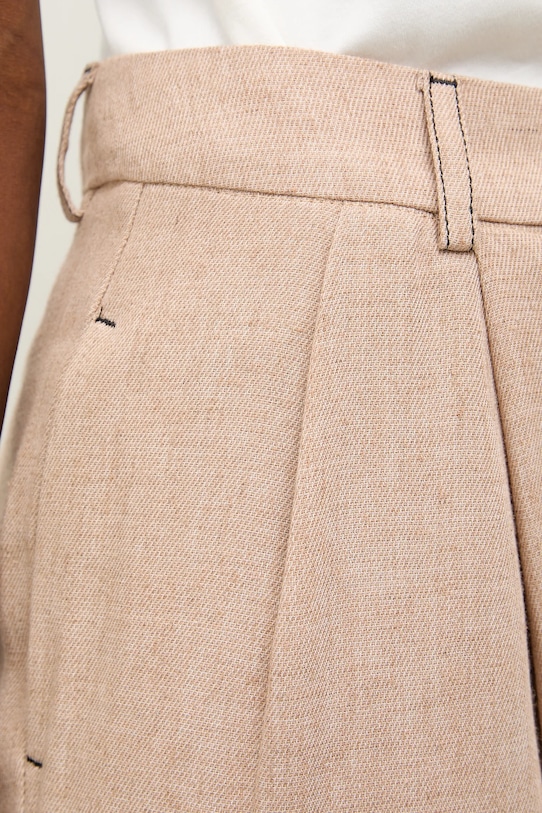 Answear.LAB pantaloni con lino beige m.08501.hak