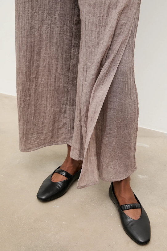 Answear.LAB spodnie lniane E26-80.fjk brązowy