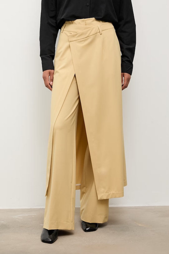 Dámske bavlnené nohavice Answear.LAB z kolekcie Unscripted WS26-SPD025 žltá WS26