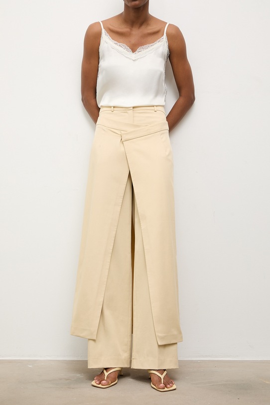 Answear.LAB spodnie damskie bawełniane żółty WS26-SPD025