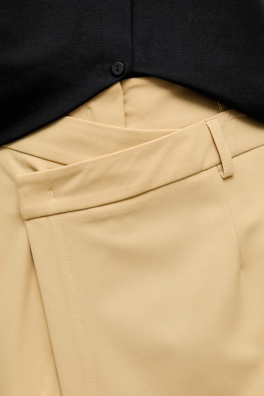 Dámske bavlnené nohavice Answear.LAB z kolekcie Unscripted žltá WS26-SPD025