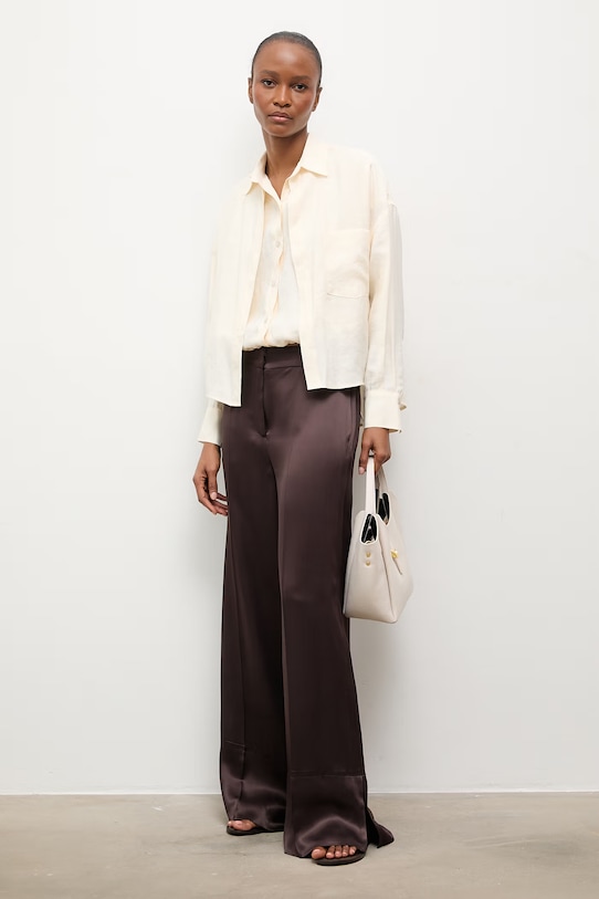 Answear.LAB spodnie damskie WS26-SPD027 brązowy WS26