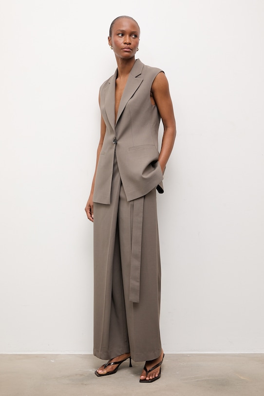 Answear.LAB spodnie damskie WS26-SPD028 zielony WS26