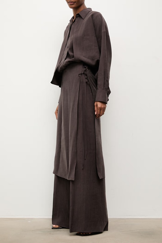 Answear.LAB spodnie damskie brązowy WS26-SPD029