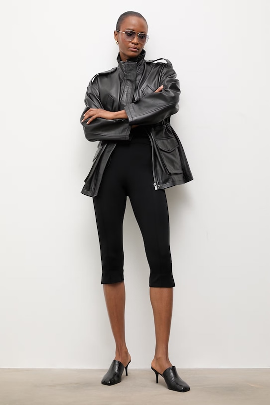 Answear.LAB legginsy z elastanem czarny WS26-SPD033