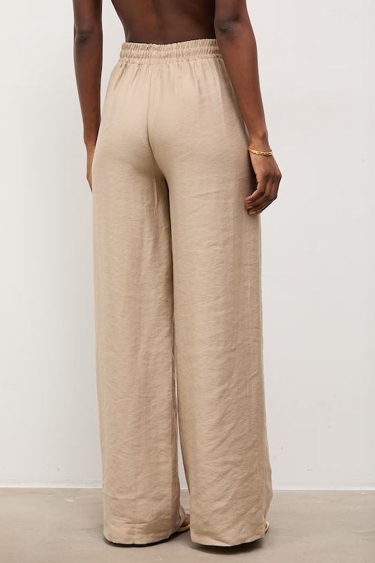Odzież Answear.LAB spodnie damskie z lyocellem WS26-SPD036 beżowy
