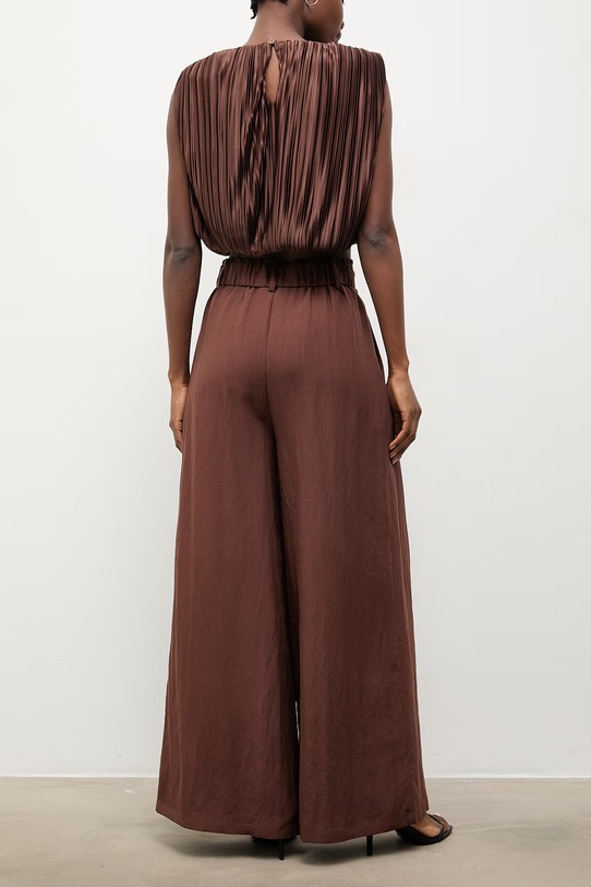 Odzież Answear.LAB spodnie damskie z lyocellem WS26-SPD038 brązowy