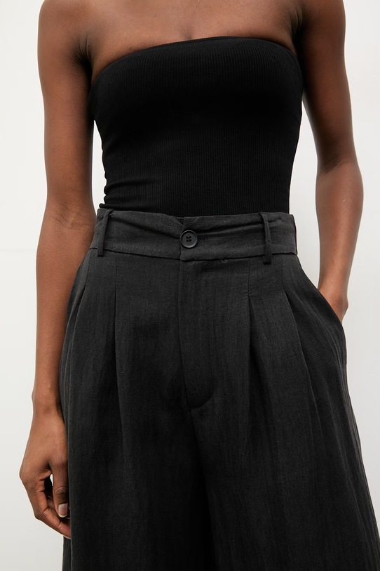 Answear.LAB spodnie damskie z lyocellem WS26-SPD038 czarny