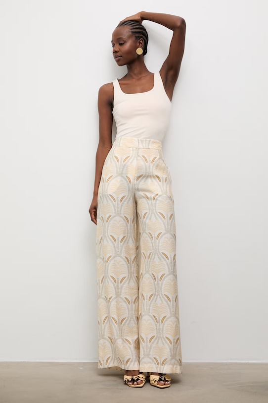 Answear.LAB hlače ženske z modalom bež PN1609