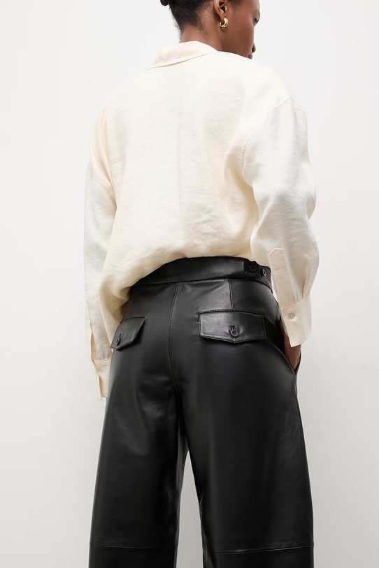 Answear.LAB spodnie damskie skórzane MADELINE z kolekcji Unscripted WS26-SPD042 czarny