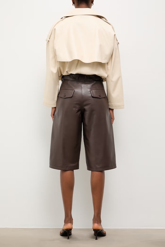 Odzież Answear.LAB spodnie damskie skórzane MADDIE z kolekcji Unscripted WS26-SPD043 brązowy