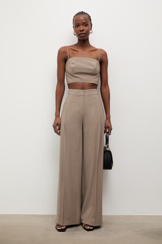 Answear.LAB spodnie damskie PN1615 beżowy WS26