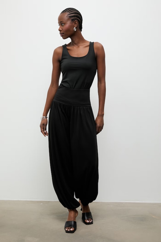 Answear.LAB spodnie joggery damskie z wiskozą 31621.tok czarny WS26