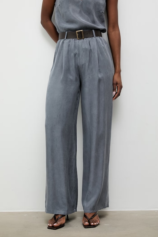 Answear.LAB spodnie damskie z lyocellu 95106.iak niebieski WS26