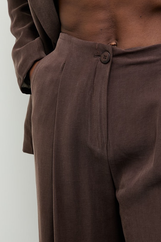 Answear.LAB штани paperbag жіночі з віскозою коричневий 95066.iak