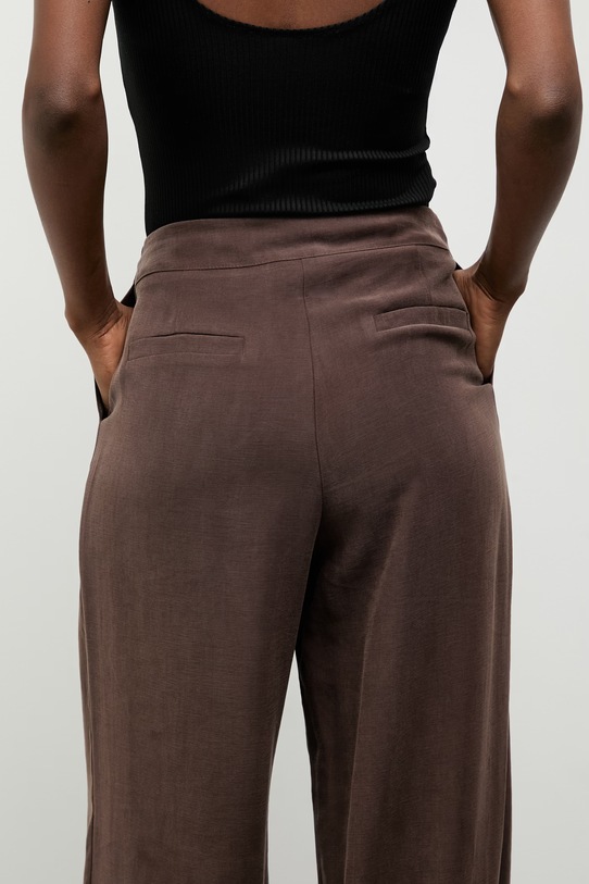Answear.LAB штани paperbag жіночі з віскозою 95066.iak коричневий
