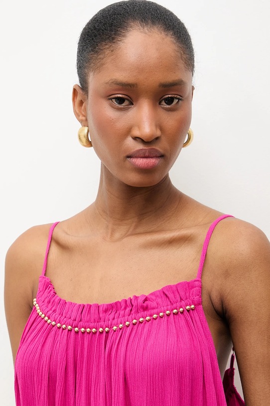 Сукня з віскози Answear.LAB рожевий Africa.hak