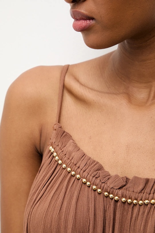 Answear.LAB sukienka wiskozowa Africa.hak brązowy