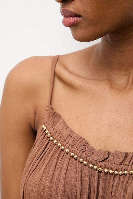 Answear.LAB sukienka wiskozowa Africa.hak brązowy